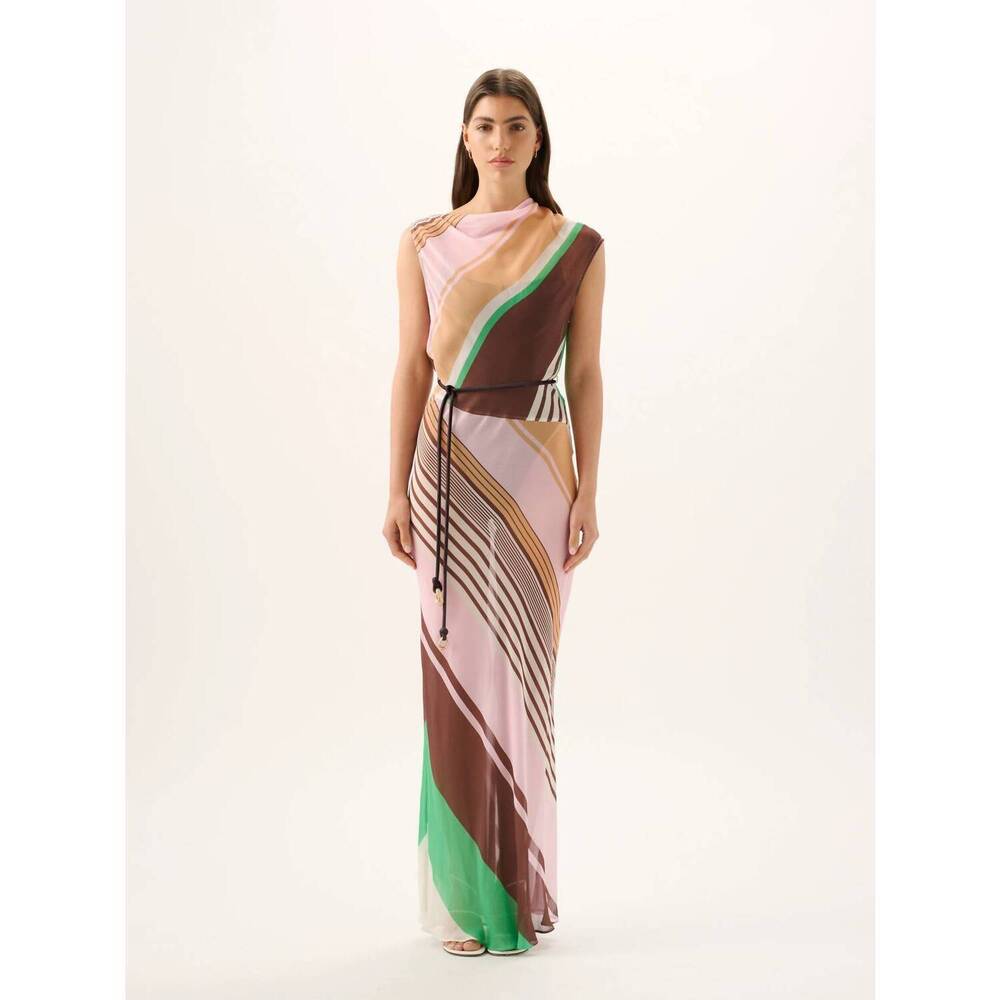 NEW ROAME capri maxi dress in tango stripe